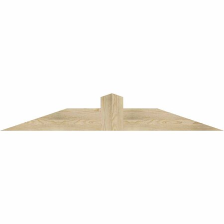 Ekena Millwork Portland Rough Sawn Timber Gable Bracket, Douglas Fir, 60"W x 10"H x 2"D x 6"F, 4/12 Pitch GBW060X10X0206POR00RDF